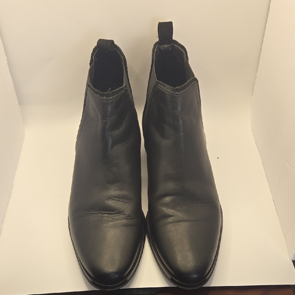 ASOS DESIGN Chelsea Black Leather Men's Boot Shoes Sz 11 Euro Boho